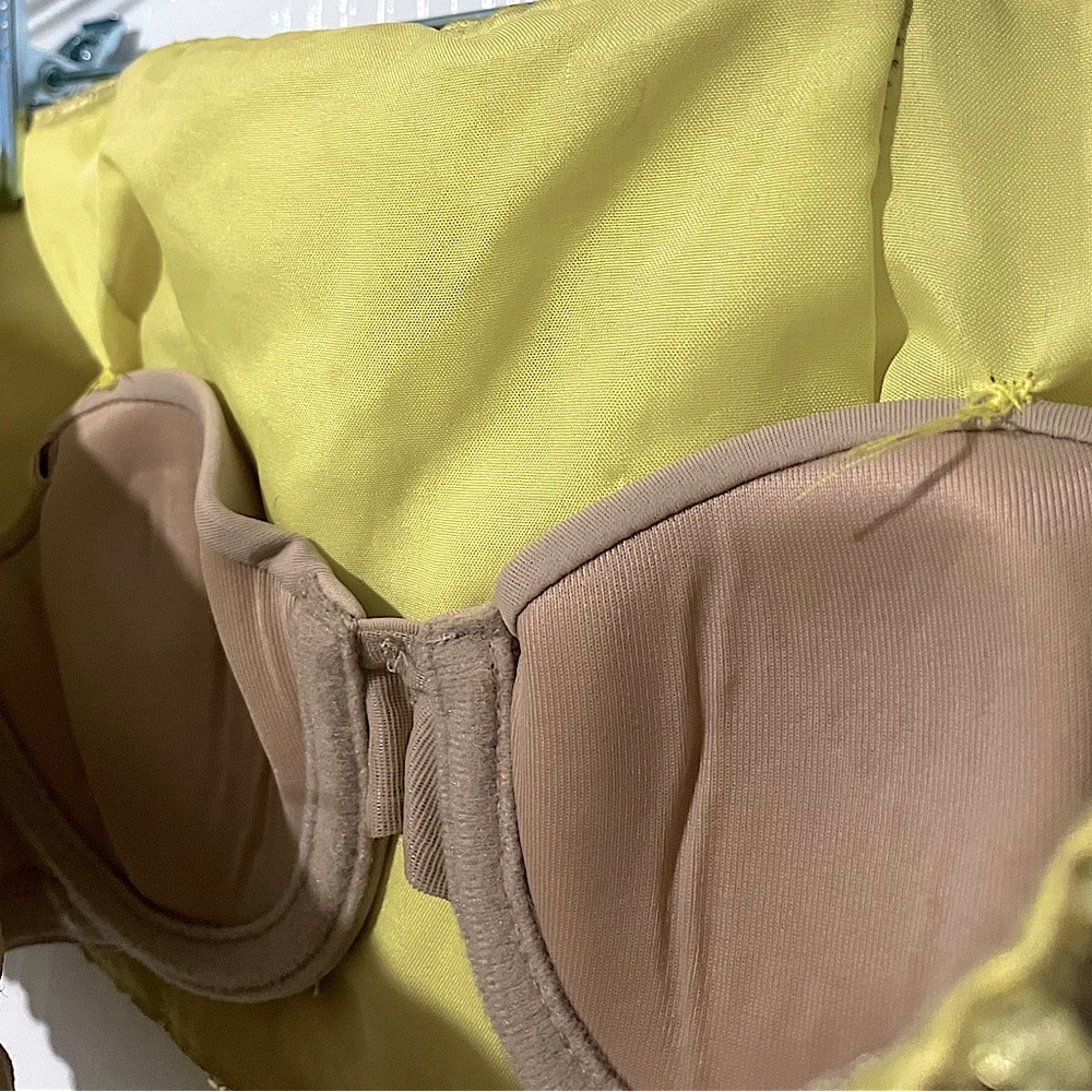 Custom, 28/30 A, Yellow, Strapless Corset, Costume Bra - Picture 5 of 5